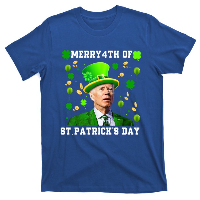 Merry 4th Of St Patricks Day Confused Funny Joe Biden Gift T-Shirt