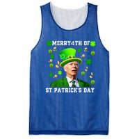 Merry 4th Of St Patricks Day Confused Funny Joe Biden Gift Mesh Reversible Basketball Jersey Tank