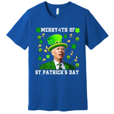 Merry 4th Of St Patricks Day Confused Funny Joe Biden Gift Premium T-Shirt