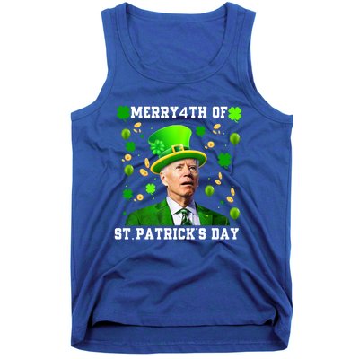 Merry 4th Of St Patricks Day Confused Funny Joe Biden Gift Tank Top