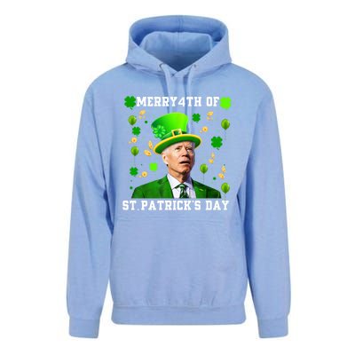 Merry 4th Of St Patricks Day Confused Funny Joe Biden Gift Unisex Surf Hoodie