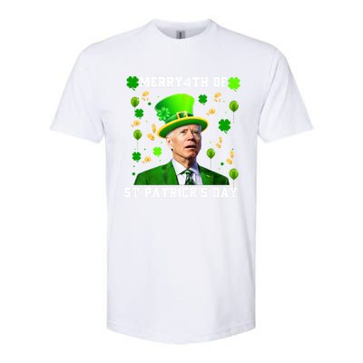 Merry 4th Of St Patricks Day Confused Funny Joe Biden Gift Softstyle CVC T-Shirt