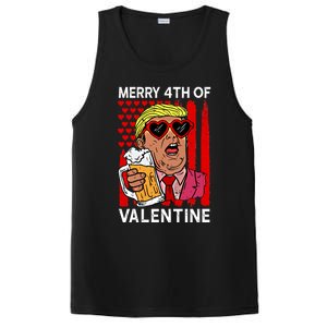 Merry 4th Of Valentine Donald Trump Beer Valentine's Day Gift PosiCharge Competitor Tank