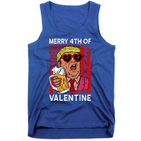 Merry 4th Of Valentine Donald Trump Beer Valentine's Day Gift Tank Top