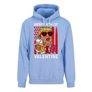 Merry 4th Of Valentine Donald Trump Beer Valentine's Day Gift Unisex Surf Hoodie