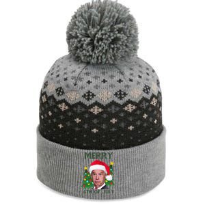 Merry 4th Of July Funny Joe Biden Ugly Christmas The Baniff Cuffed Pom Beanie