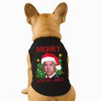 Merry 4th Of July Funny Joe Biden Ugly Christmas Doggie Tank