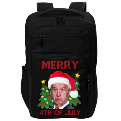 Merry 4th Of July Funny Joe Biden Ugly Christmas Impact Tech Backpack