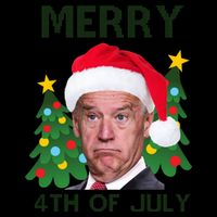 Merry 4th Of July Funny Joe Biden Ugly Christmas 16oz Travel Tumbler