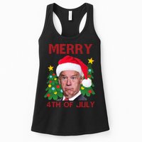 Merry 4th Of July Funny Joe Biden Ugly Christmas Womens Tank Top