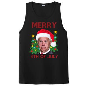 Merry 4th Of July Funny Joe Biden Ugly Christmas PosiCharge Competitor Tank