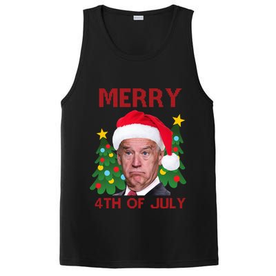 Merry 4th Of July Funny Joe Biden Ugly Christmas PosiCharge Competitor Tank