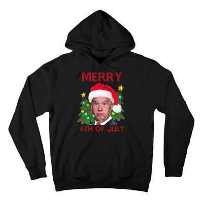 Merry 4th Of July Funny Joe Biden Ugly Christmas Tall Hoodie