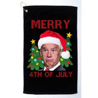 Merry 4th Of July Funny Joe Biden Ugly Christmas Golf Towel