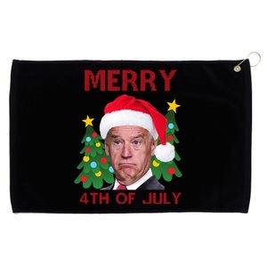 Merry 4th Of July Funny Joe Biden Ugly Christmas Grommeted Golf Towel