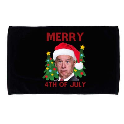Merry 4th Of July Funny Joe Biden Ugly Christmas Microfiber Hand Towel
