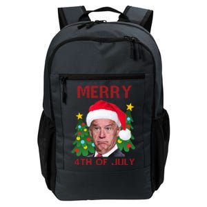 Merry 4th Of July Funny Joe Biden Ugly Christmas Daily Commute Backpack