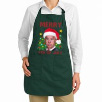 Merry 4th Of July Funny Joe Biden Ugly Christmas Apron