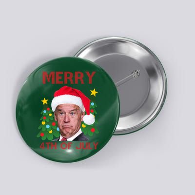 Merry 4th Of July Funny Joe Biden Ugly Christmas Button