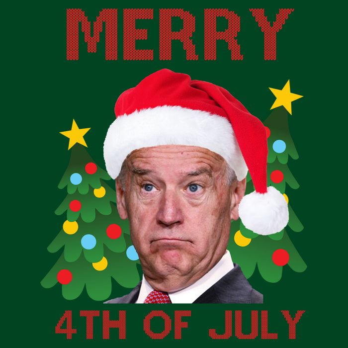 Merry 4th Of July Funny Joe Biden Ugly Christmas Mesh Reversible Basketball Jersey Tank