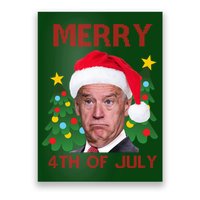 Merry 4th Of July Funny Joe Biden Ugly Christmas Poster
