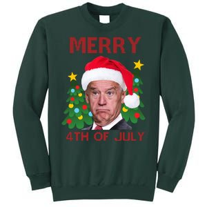 Merry 4th Of July Funny Joe Biden Ugly Christmas Tall Sweatshirt