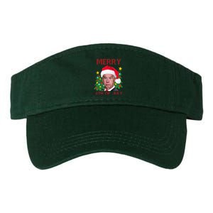 Merry 4th Of July Funny Joe Biden Ugly Christmas Valucap Bio-Washed Visor