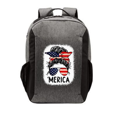 Merica 4th of July Wo Mom American Flag US Bleached Vector Backpack