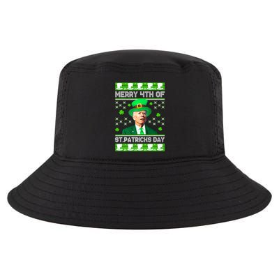 Merry 4th Of St Patricks Day Joe Biden Leprechaun Hat Clover Cool Comfort Performance Bucket Hat