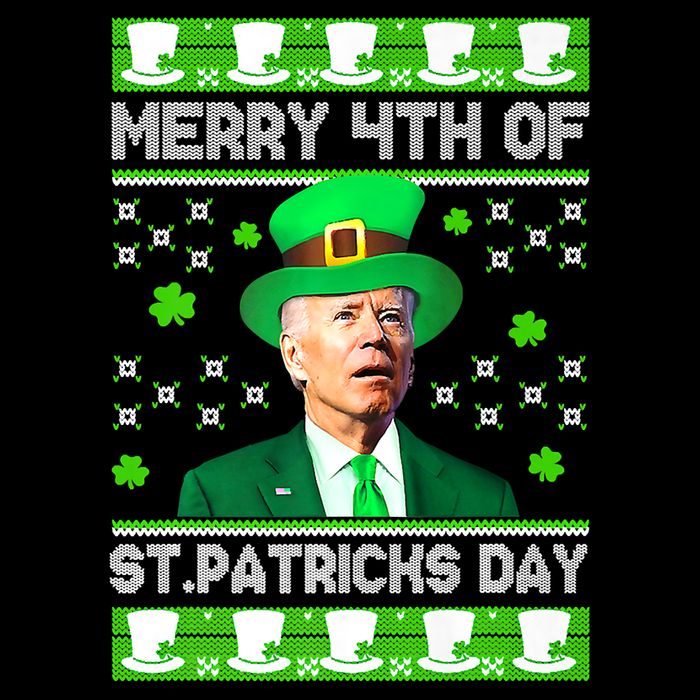 Merry 4th Of St Patricks Day Joe Biden Leprechaun Hat Clover Impact Tech Backpack