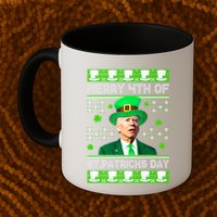 Merry 4th Of St Patricks Day Joe Biden Leprechaun Hat Clover Mug