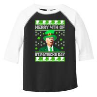 Merry 4th Of St Patricks Day Joe Biden Leprechaun Hat Clover Toddler Fine Jersey T-Shirt