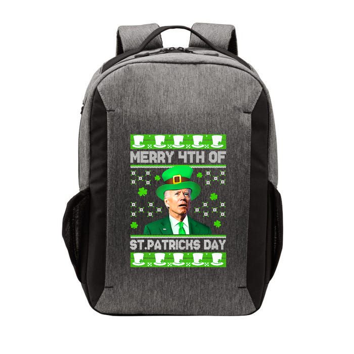 Merry 4th Of St Patricks Day Joe Biden Leprechaun Hat Clover Vector Backpack