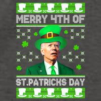 Merry 4th Of St Patricks Day Joe Biden Leprechaun Hat Clover Vector Backpack