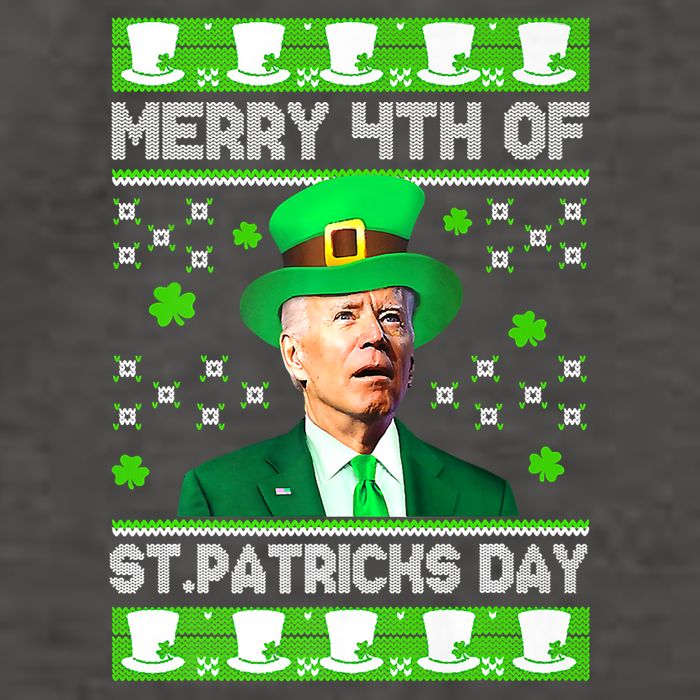 Merry 4th Of St Patricks Day Joe Biden Leprechaun Hat Clover Vector Backpack