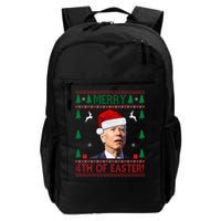 Merry 4th Of Easter Funny Joe Biden Ugly Christmas Backpack