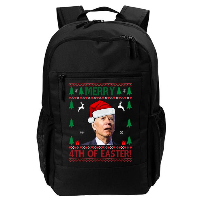 Merry 4th Of Easter Funny Joe Biden Ugly Christmas Backpack