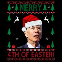 Merry 4th Of Easter Funny Joe Biden Ugly Christmas Backpack