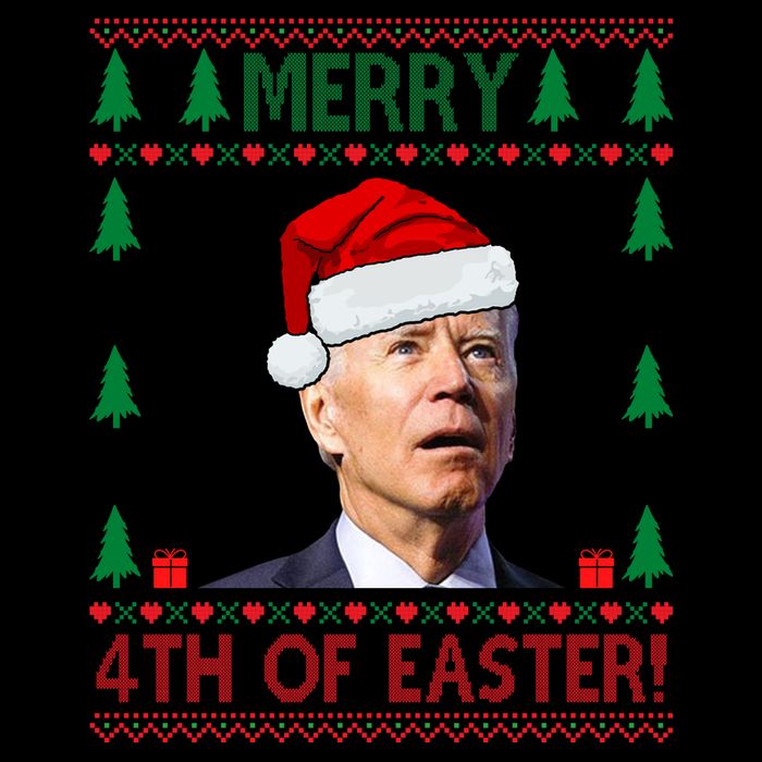 Merry 4th Of Easter Funny Joe Biden Ugly Christmas 16oz Travel Tumbler