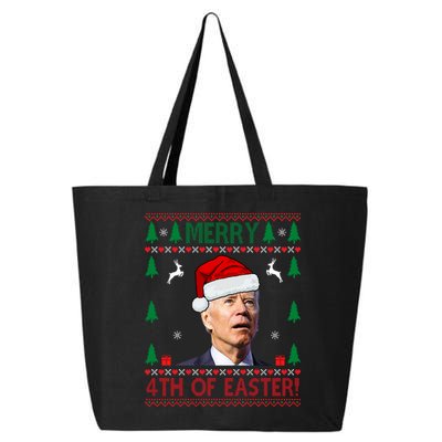 Merry 4th Of Easter Funny Joe Biden Ugly Christmas 25L Jumbo Tote
