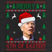 Merry 4th Of Easter Funny Joe Biden Ugly Christmas 25L Jumbo Tote