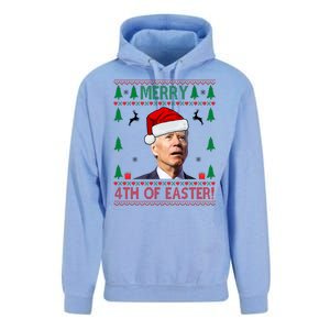 Merry 4th Of Easter Funny Joe Biden Ugly Christmas Unisex Surf Hoodie