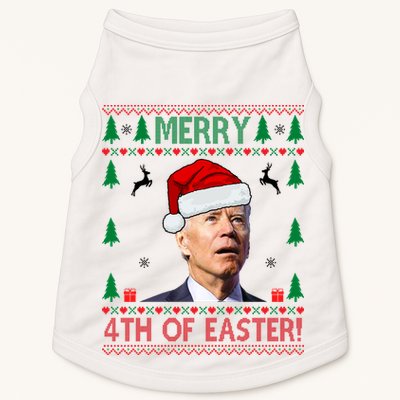 Merry 4th Of Easter Funny Joe Biden Ugly Christmas Doggie Tank
