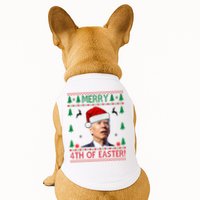 Merry 4th Of Easter Funny Joe Biden Ugly Christmas Doggie Tank