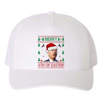 Merry 4th Of Easter Funny Joe Biden Ugly Christmas Yupoong Adult 5-Panel Trucker Hat