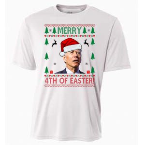 Merry 4th Of Easter Funny Joe Biden Ugly Christmas Cooling Performance Crew T-Shirt