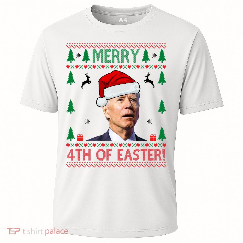 Merry 4th Of Easter Funny Joe Biden Ugly Christmas Performance Shirt