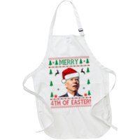 Merry 4th Of Easter Funny Joe Biden Ugly Christmas Apron