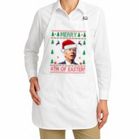 Merry 4th Of Easter Funny Joe Biden Ugly Christmas Apron