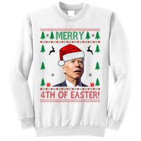 Merry 4th Of Easter Funny Joe Biden Ugly Christmas Sweatshirt